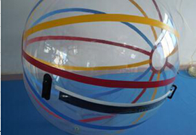 Striped aqua ball/inflatable water ball