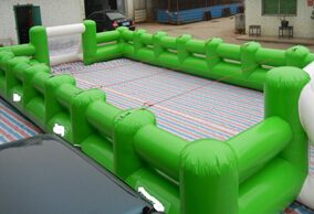 Inflatable human table football field