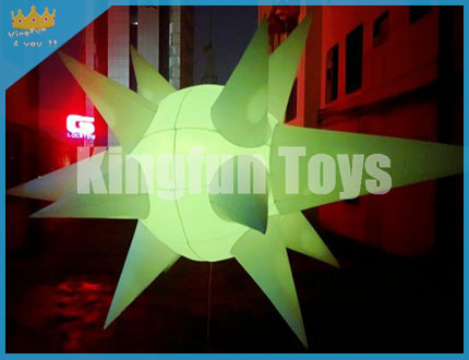Hanging inflatable star decoration