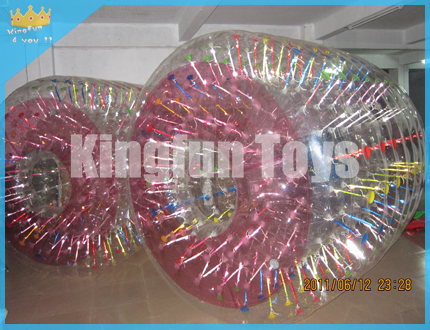 Lubricate inflatable water roller