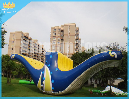 Inflatable W water rocket totter
