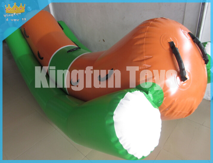 Inflatable water seesaw