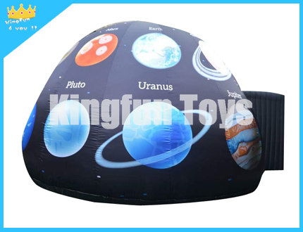 Inflatable planetarium tent with printing