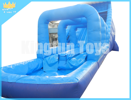 Giant wave inflatable water slide