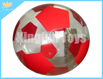 Red soccer water ball for summer