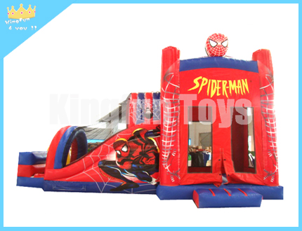 Spiderman inflatable slide combo