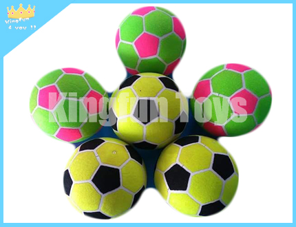 Inflatable velcro ball for football sports