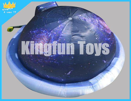 Inflatable projection dome with printing cover