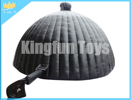 Black PVC Tarpaulin Inflatable Dome Tent