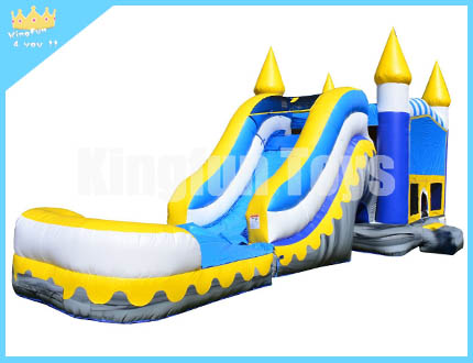 Wet inflatable combo with pool