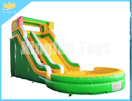 Green water slide