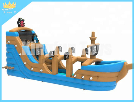 Pirate inflatable dry slide