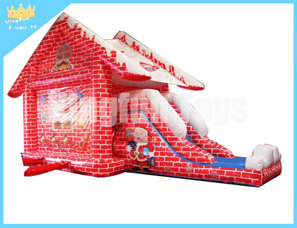 Christmas inflatable bounce slide