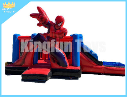 Spiderman inflatable jumper with slide