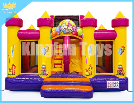 Inflatable jumper with slide