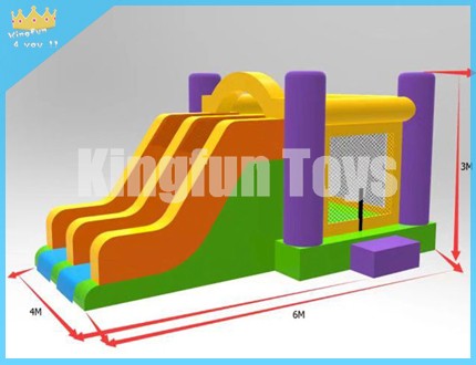 bouncy casle with dry slide