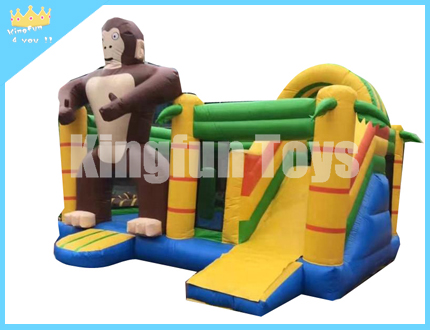 Monkey bounce house slide