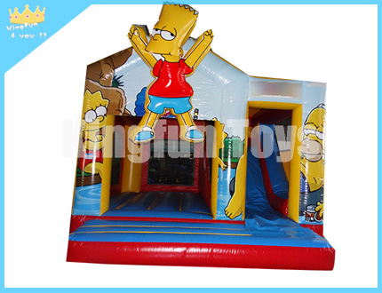 jumping house with slide