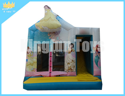 Girl inflatable bouncy castle slide
