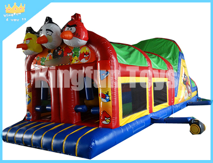 Angry bird inflatable obstacle