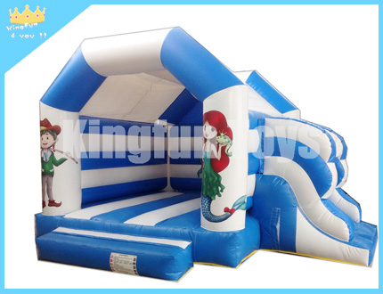 Commercial kids bounce house with slide
