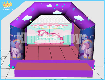 Unicorn theme jumping castle